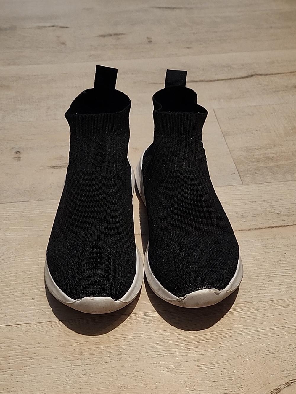 Steve Madden Black Knit Slip-On Sock Sneakers